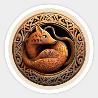 Celtic Style Animal 05 Fox Sticker